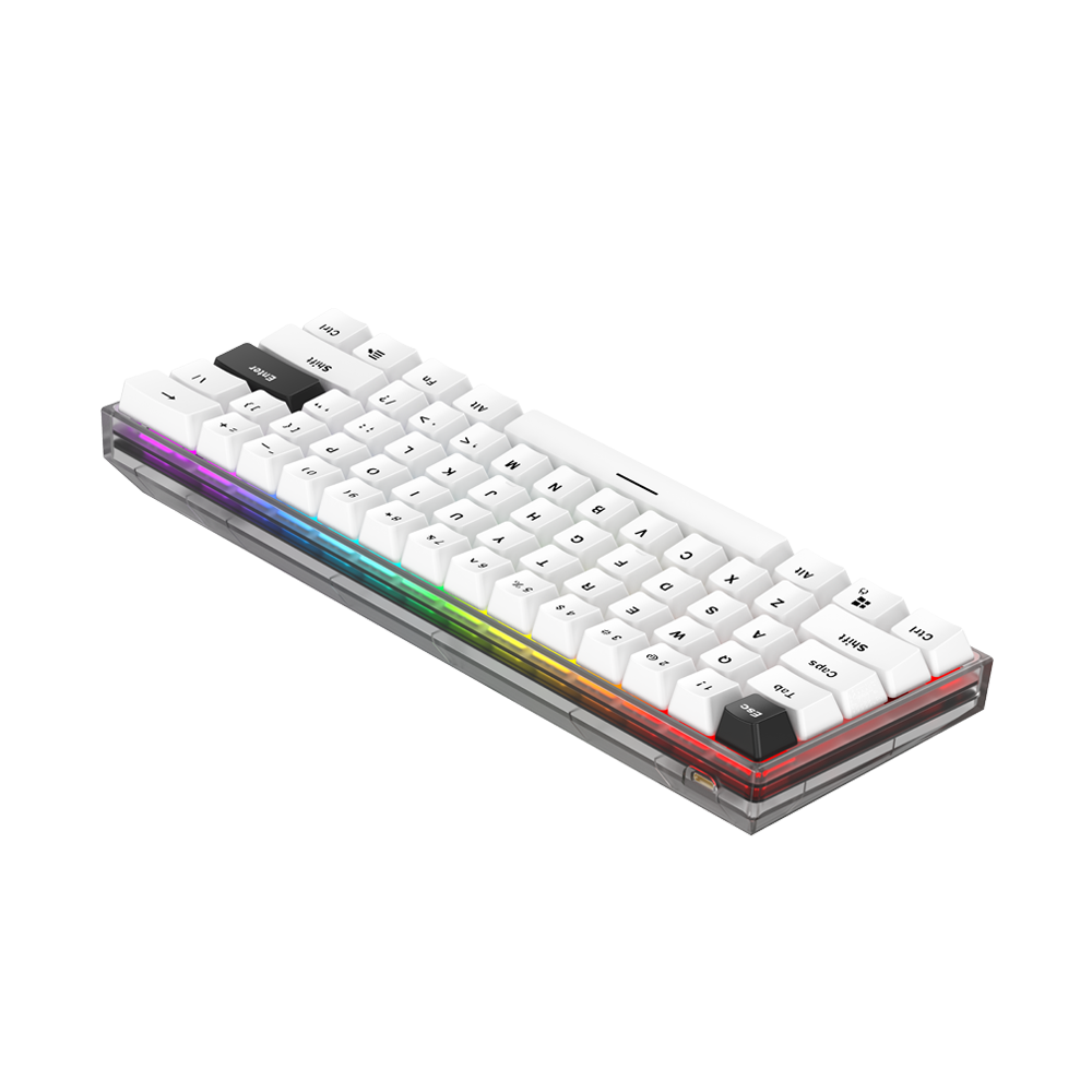 TECLADO GAMER WINDOWS FANTECH MAXFIT 61 MK857 WHITE WIRELESS SW BLUE - 3