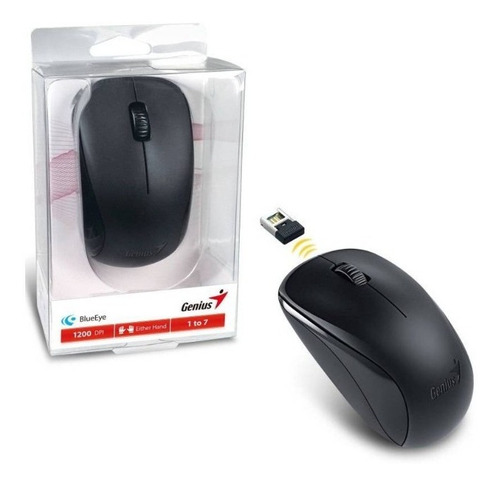 MOUSE INALÁMBRICO GENIUS NX-7000 WIRELESS NEGRO 1200DPI - 1