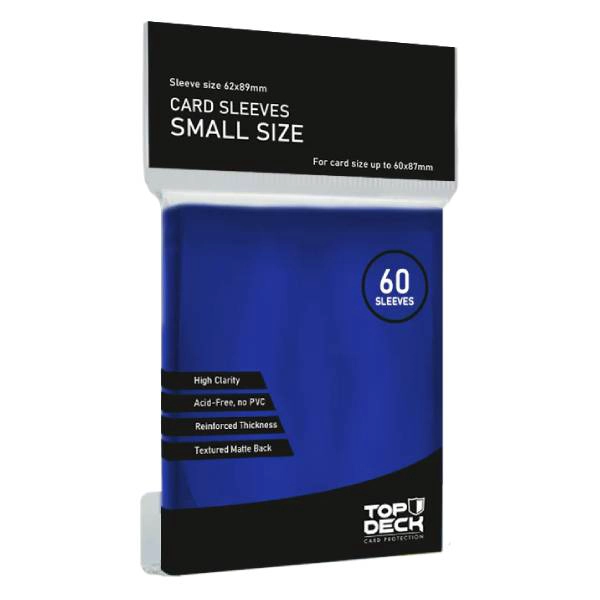 PROTECTOR CARTAS TAMAÑO SMALL TOP DECK AZUL 62X89 - 1