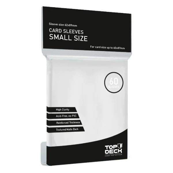 PROTECTOR CARTAS TAMAÑO SMALL TOP DECK BLANCO 62X89 - 1