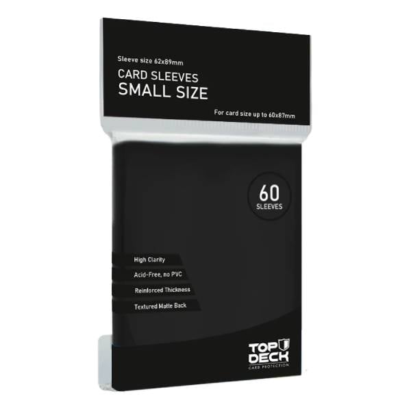 PROTECTOR CARTAS TAMAÑO SMALL TOP DECK NEGRO 62X89 - 1