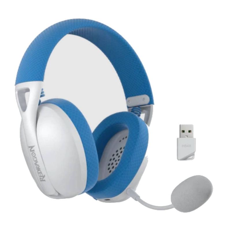 AUDÍFONOS REDRAGON IRE PRO H848 BLUETOOTH BLANCO AZUL - 3