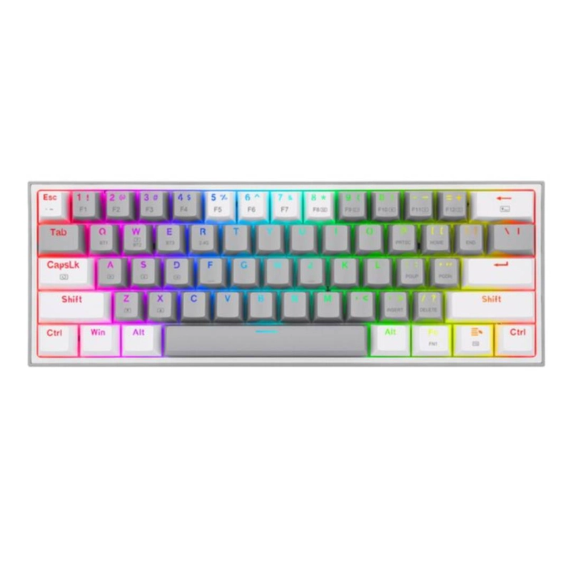 TECLADO REDRAGON FIZZ PRO K616 GRIS Y BLANCO RGB - 1