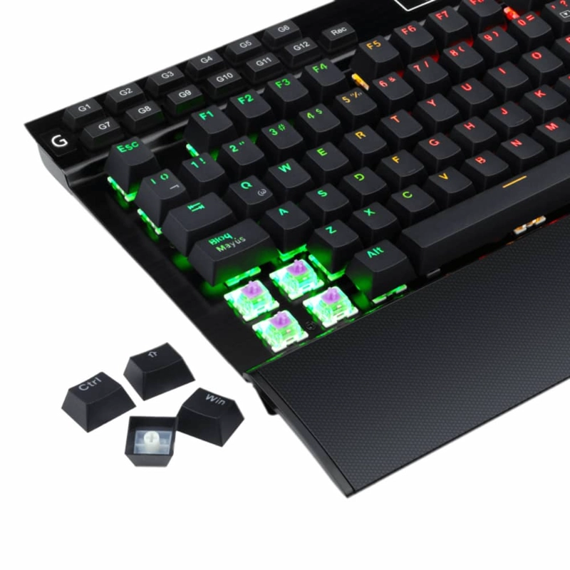 TECLADO GAMER REDRAGON YAMA BLACK - SWITCH PURPLE, ESPAÑOL - 4