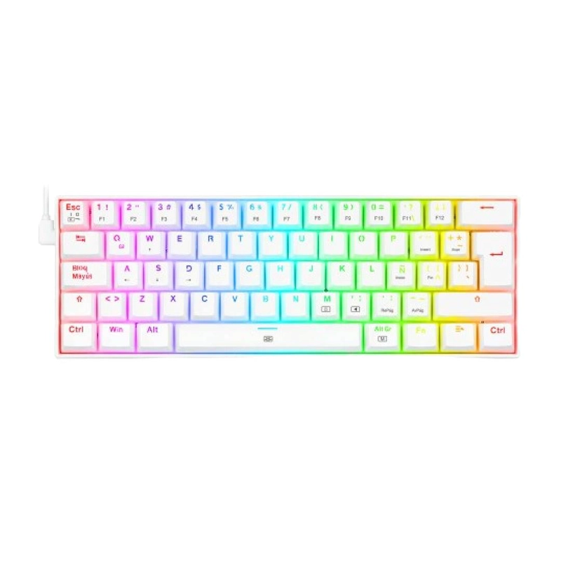 TECLADO REDRAGON K630 DRAGONBORN WHITE SWITCH BROWN ESPAÑOL - 1