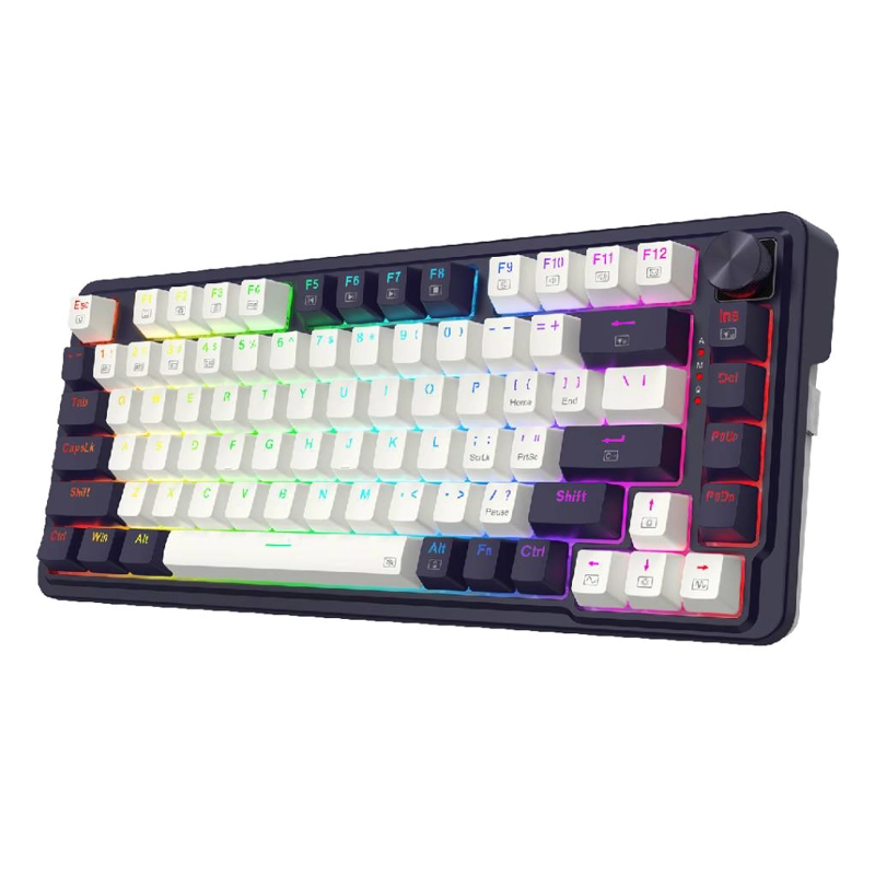 TECLADO REDRAGON UCAL PRO BLANCO Y NEGRO - 2