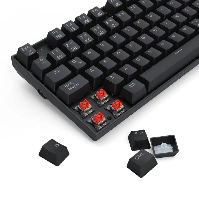 TECLADO REDRAGON ZIGGS RED SWITCH NEGRO - 3