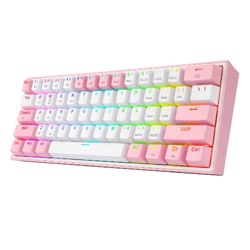 TECLADO REDRAGON FIZZ PRO WHITE-PINK RED SWITCH - 3