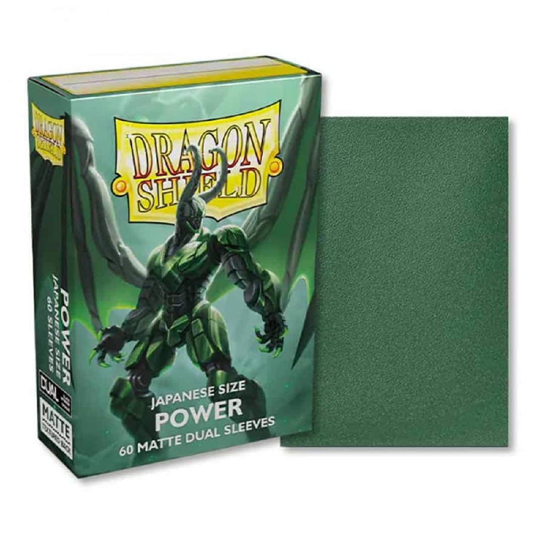 PROTECTOR DRAGON SHIELD DUAL MATTE GREEN POWER JAPANESE 60 - 1