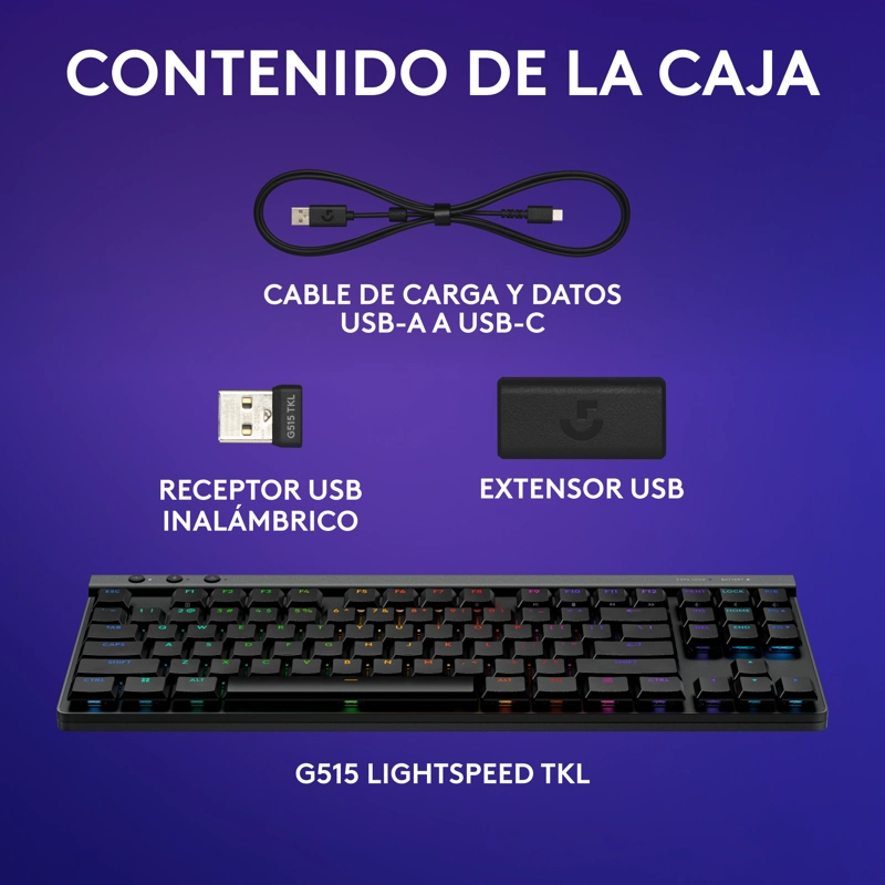 TECLADO LOGITECH G G515 TKL BLACK - 6