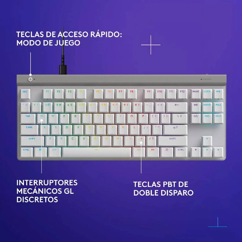 LOGITECH G515 TKL WHITE ALAMBRICO - 3