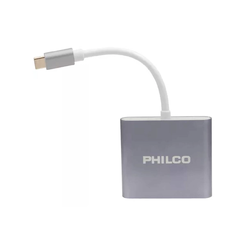 3 EN 1 HUB TIPO C A HDMI + USB 3.0 PHILCO