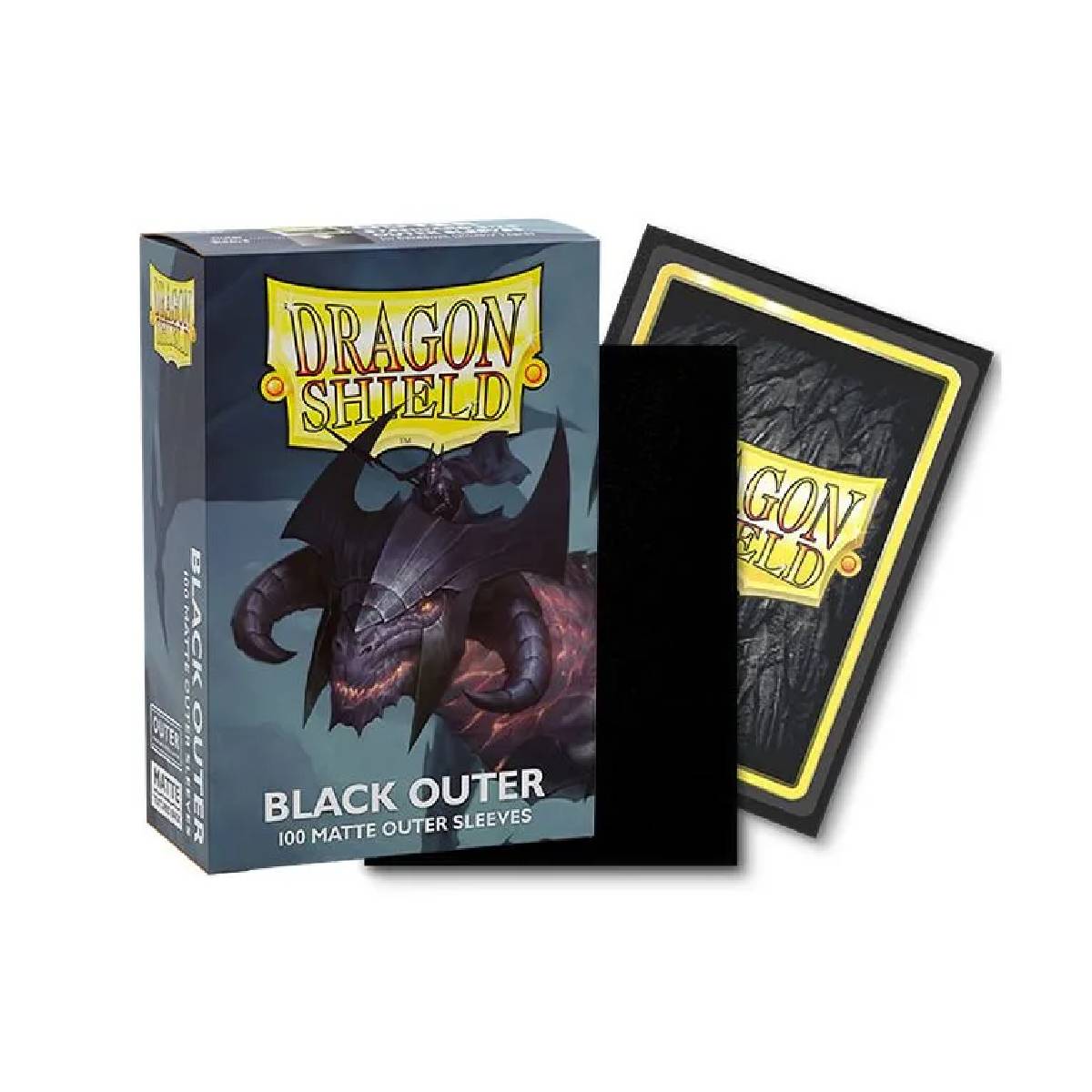 PROTECTORES DRAGON SHIELD STANDARD MATTE OUTER SLEEVES BLACK - 1