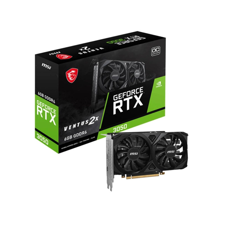 TARJETA DE VIDEO MSI GEFORCE RTX 3050 VENTUS 2X 6G OC - 1