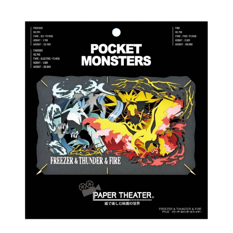 POKEMON: PAPER THEATER POCKET MONSTER FREEZER THUNDER & FIRE - 3