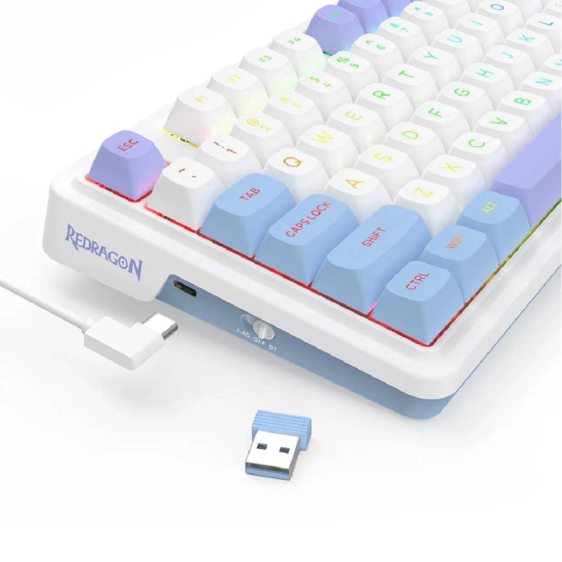 TECLADO REDRAGON UCAL MAX K673WBP-RGB-MAX MINT MAMBO - 5