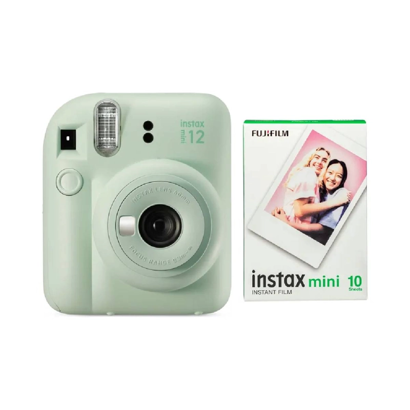 KIT CAMARA FUJIFILM INSTAX MINI 12 GREEN + 10 FILM - 1