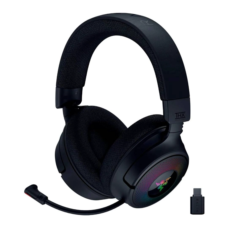 AUDIFONOS RAZER KRAKEN V4 THX TRIFORCE TITANIUM CHROMA RGB - 2