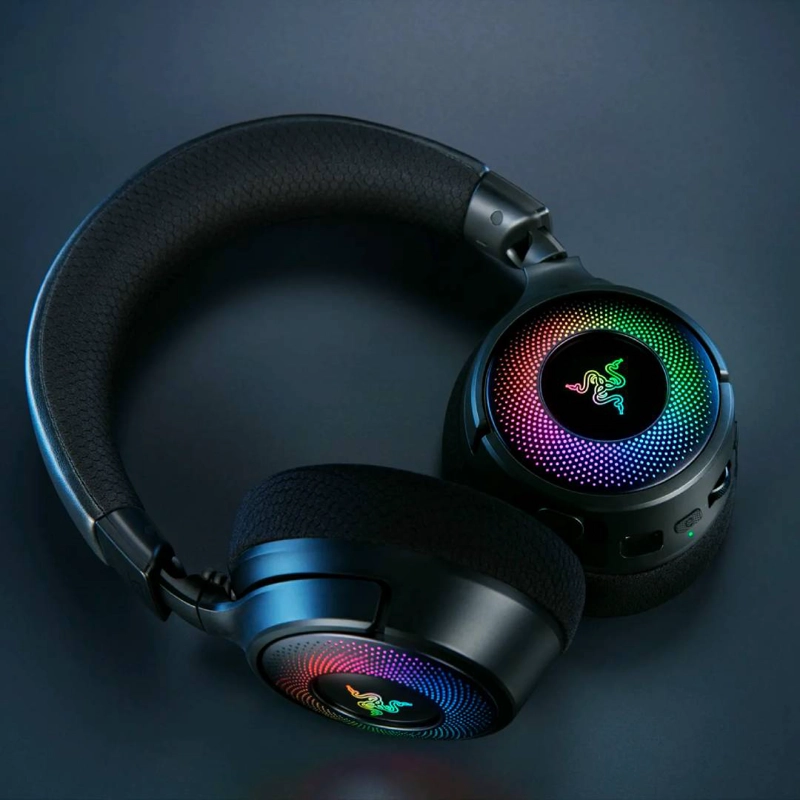 AUDIFONOS RAZER KRAKEN V4 THX TRIFORCE TITANIUM CHROMA RGB - 4