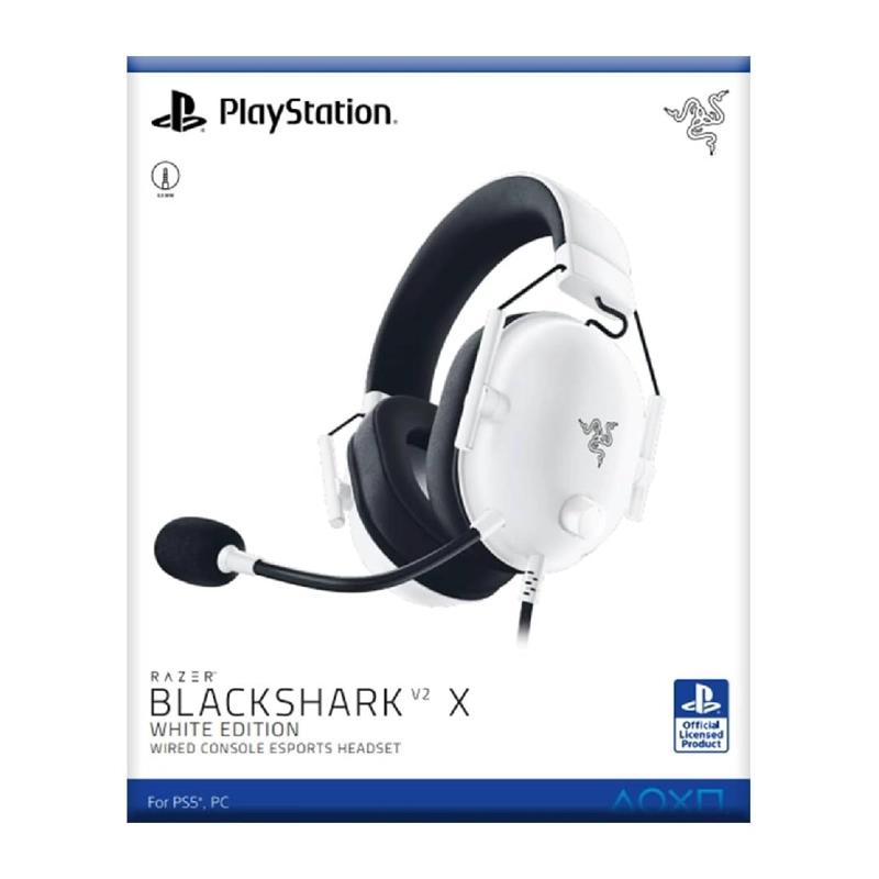 AUDIFONOS RAZER BLACKSHARK V2 X WHITE JACK 3.5MM PARA PS5 - 5