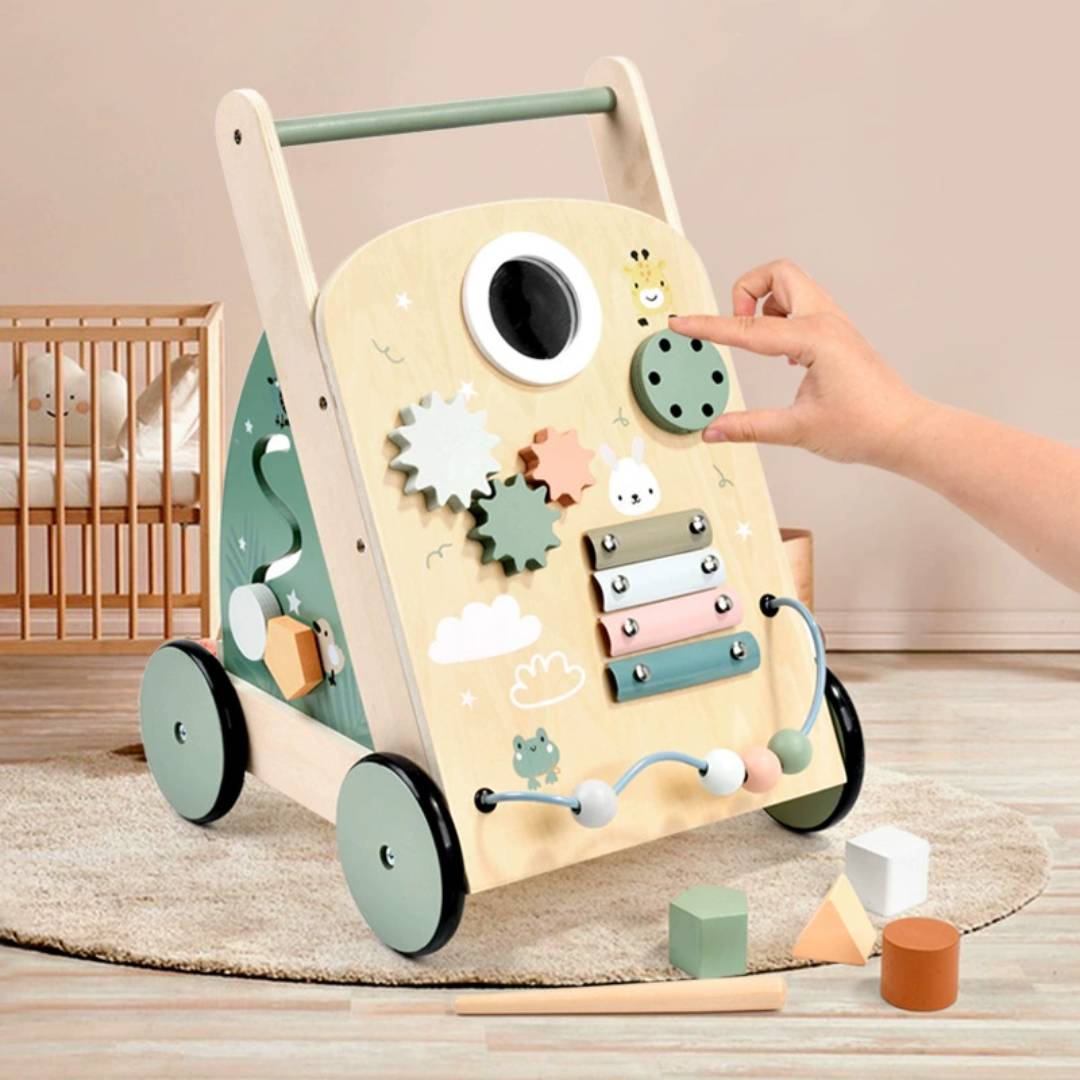 ANDADOR CORREPASILLOS DE MADERA MONTESSORI BEBE DIDACTICO - 3