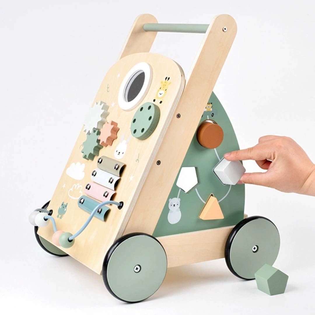 ANDADOR CORREPASILLOS DE MADERA MONTESSORI BEBE DIDACTICO - 4