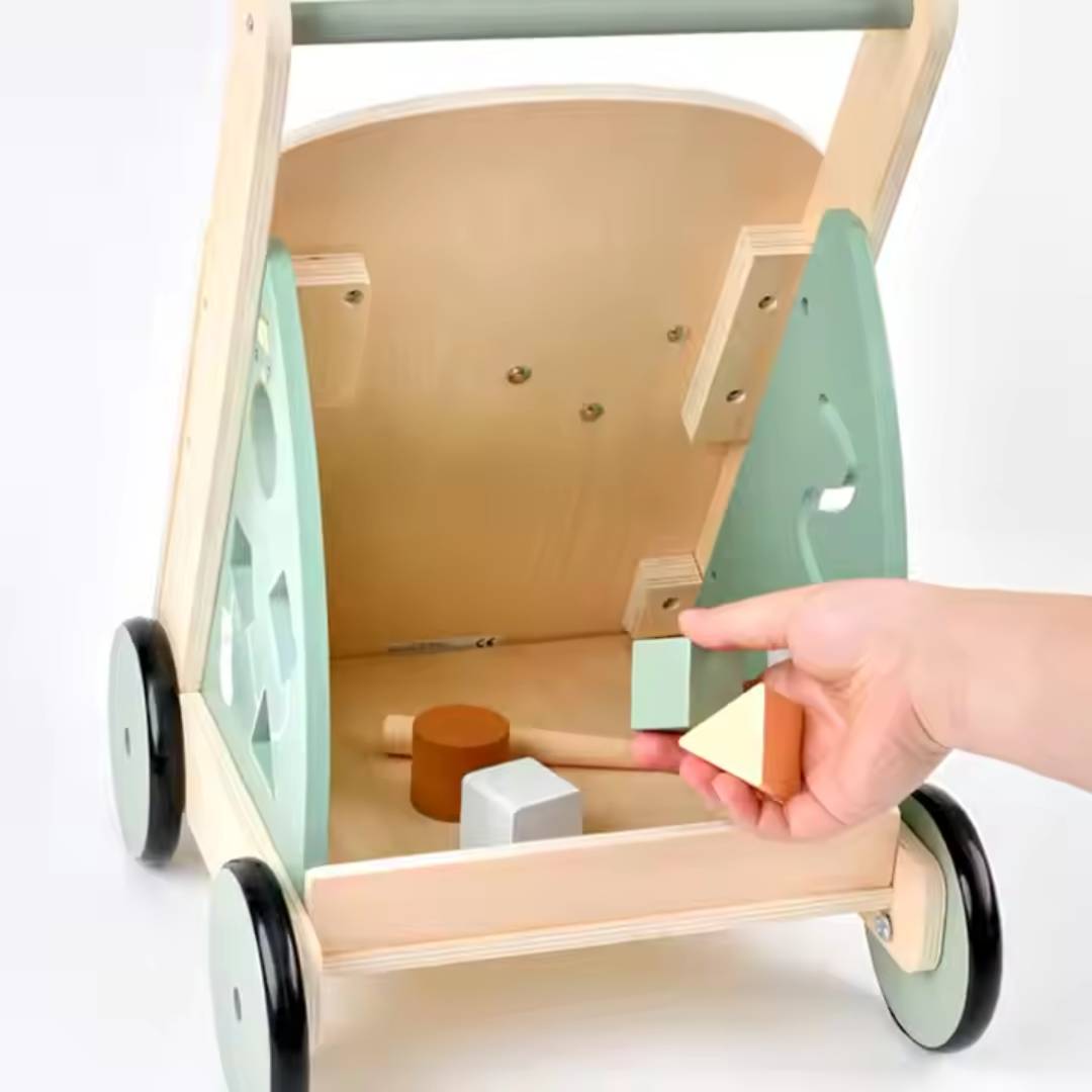 ANDADOR CORREPASILLOS DE MADERA MONTESSORI BEBE DIDACTICO - 5