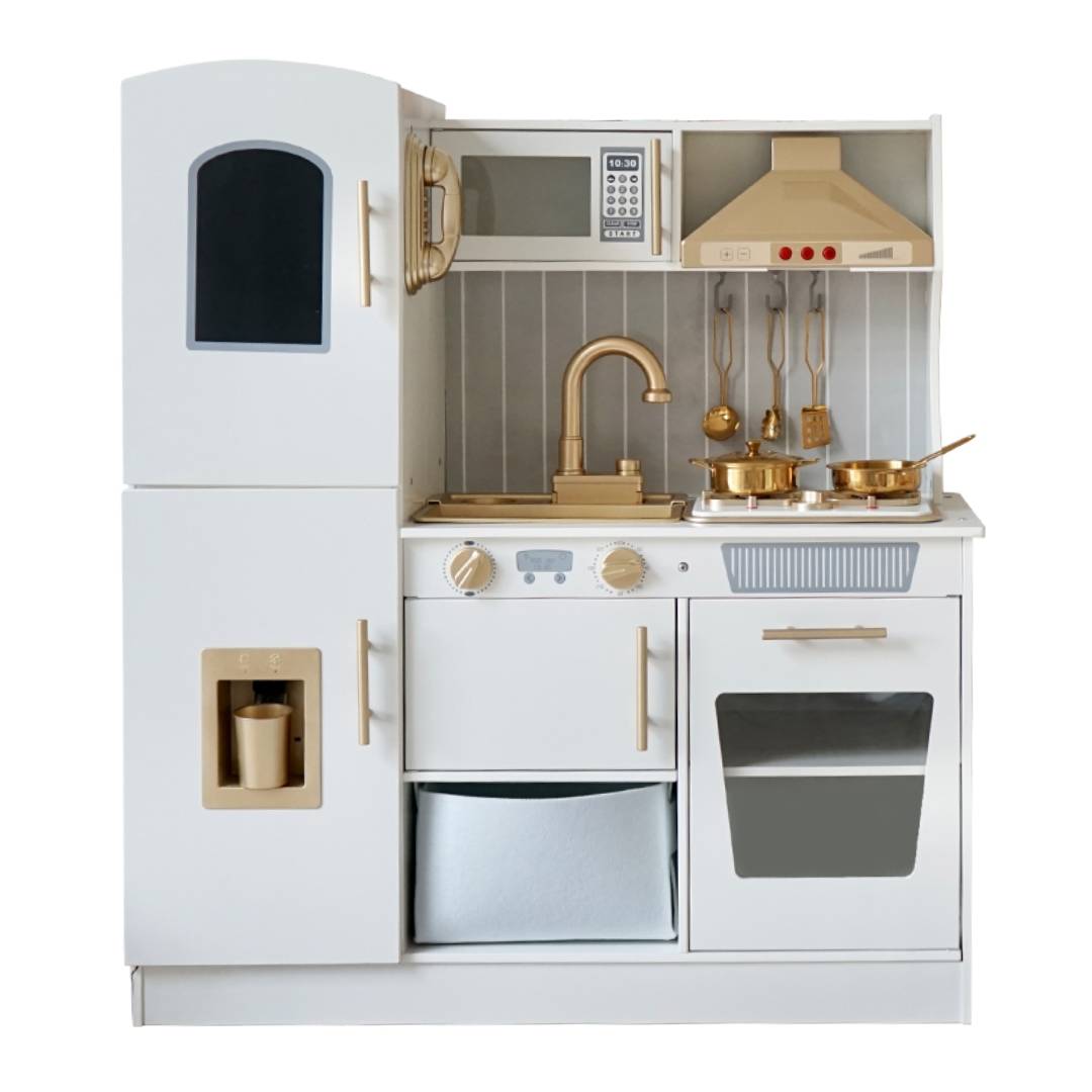 COCINA DE MADERA PARA NIÑOS, INTERACTIVA, INCLUYE ACCESORIOS - 1