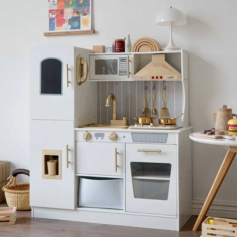 COCINA DE MADERA PARA NIÑOS, INTERACTIVA, INCLUYE ACCESORIOS - 2