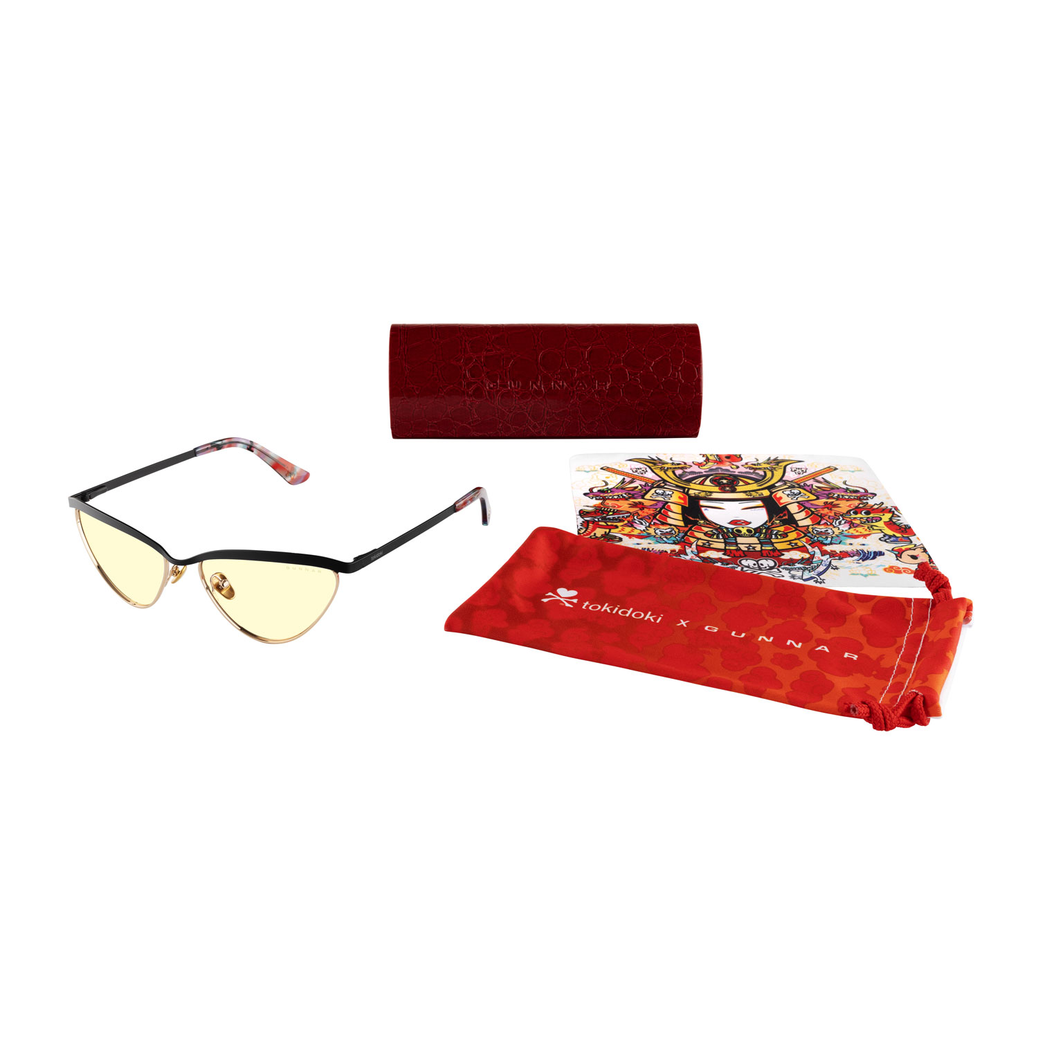 LENTES GUNNAR TOKIDOKI YEAR OF THE DRAGON ONYX GOLD AMBER - 5