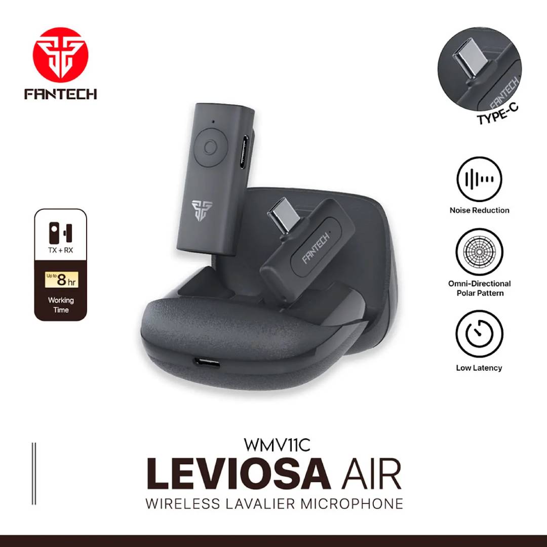 MICROFONO LAVALIER FANTECH LEVIOSA AIR USB C - 7
