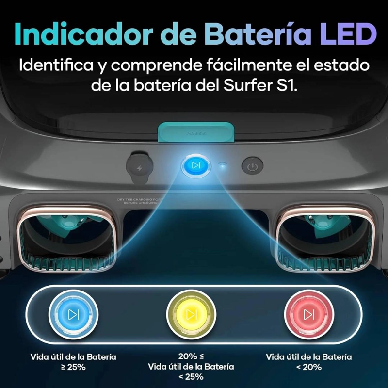 ROBOT SACA HOJAS PARA PISCINA INALAMBRICO AIPER SURFER S1 - 6