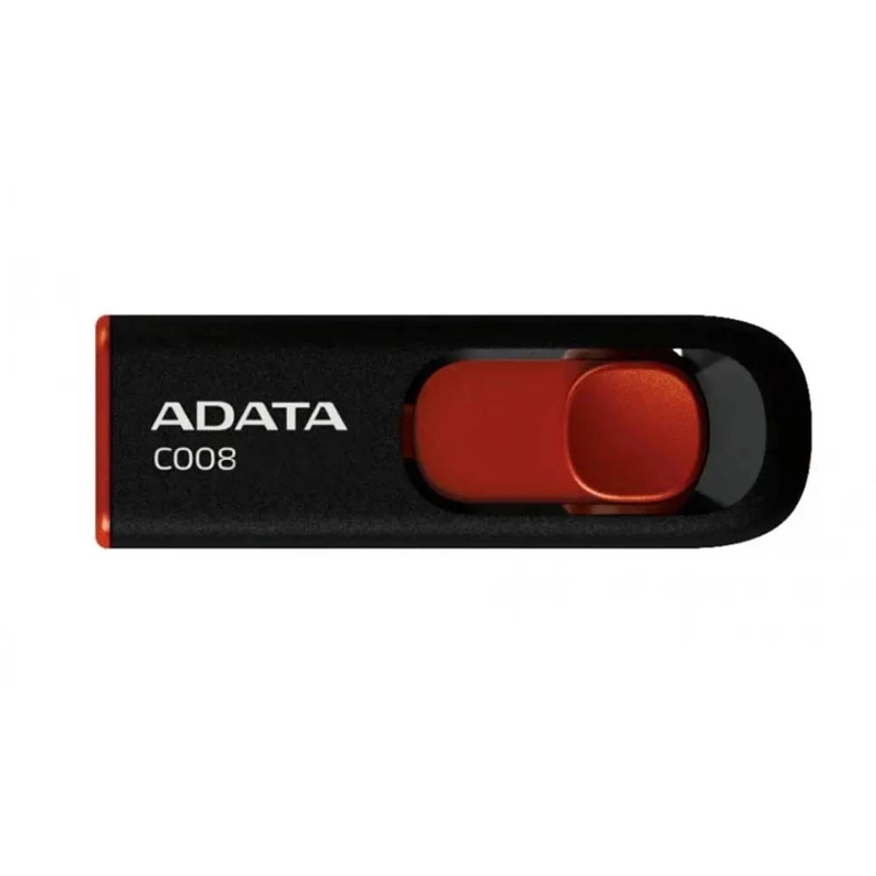 PENDRIVE ADATA C008, 32 GB, NEGRO ROJO - 1