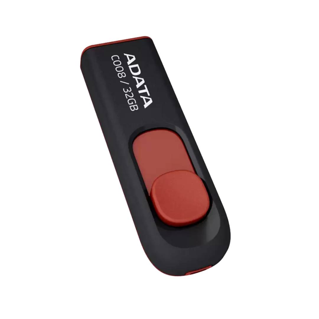 PENDRIVE ADATA C008, 32 GB, NEGRO ROJO - 2