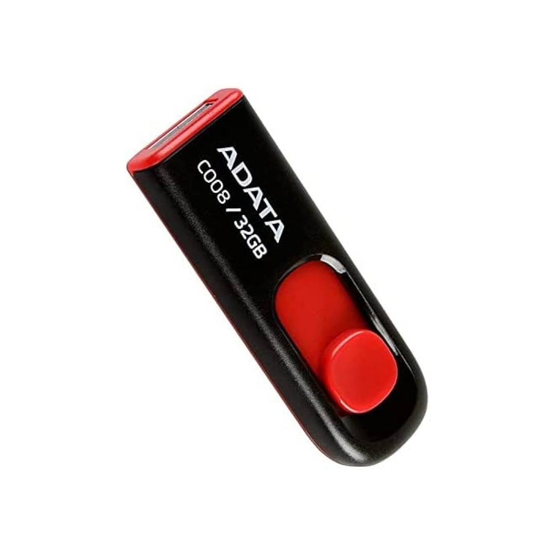 PENDRIVE ADATA C008, 32 GB, NEGRO ROJO - 3