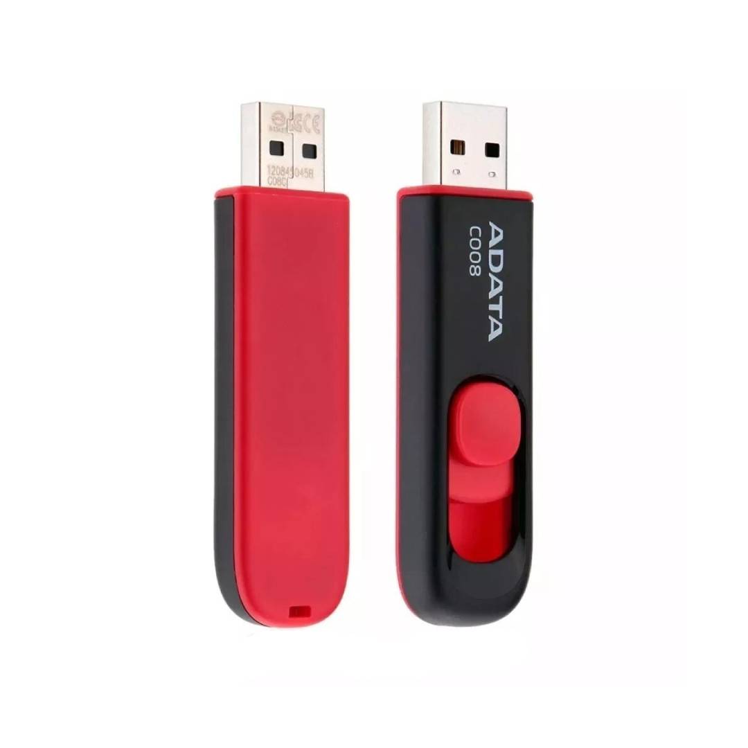 PENDRIVE ADATA C008, 32 GB, NEGRO ROJO - 4