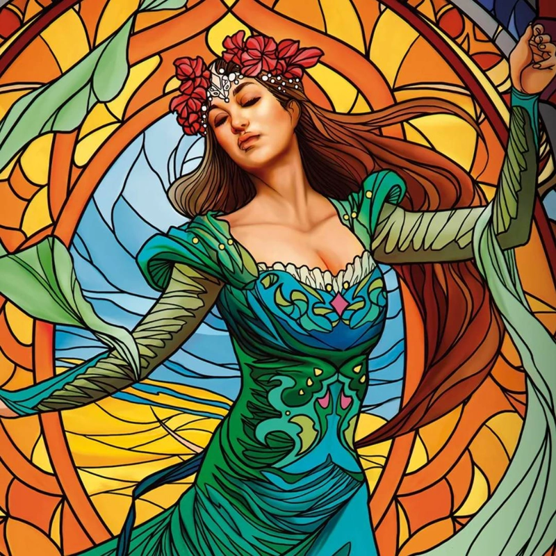 PLAYMAT TOPDECK COLECCION VITRALES - DONCELLA - 3
