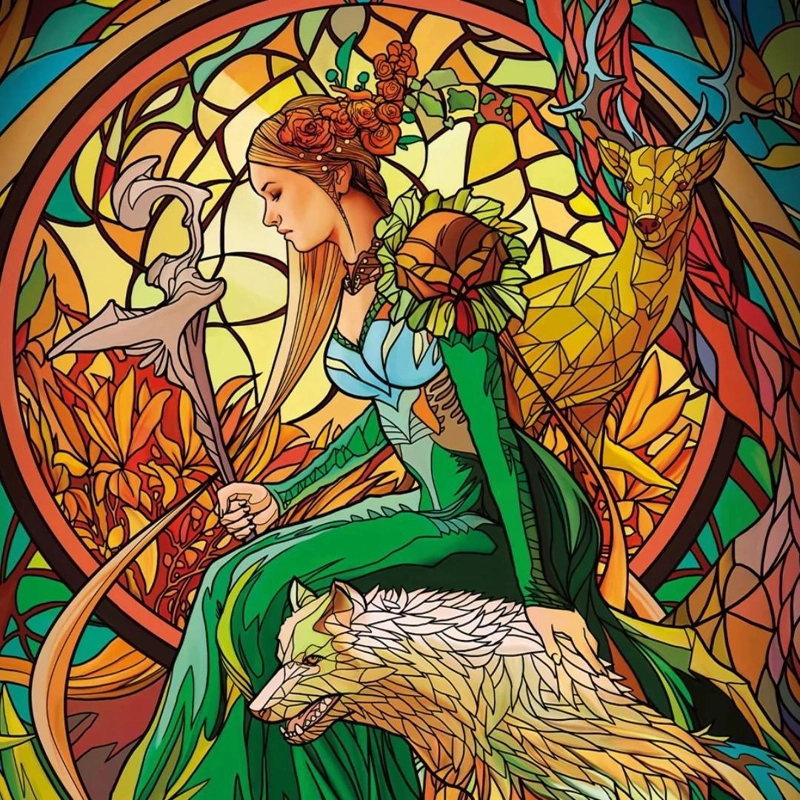 PLAYMAT TOPDECK COLECCION VITRALES - DRUIDA - 3