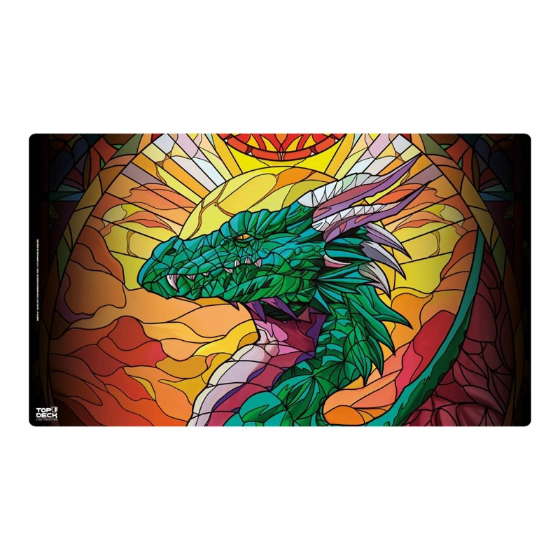 PLAYMAT TOPDECK COLECCION VITRALES - DRAGON VERDE - 1