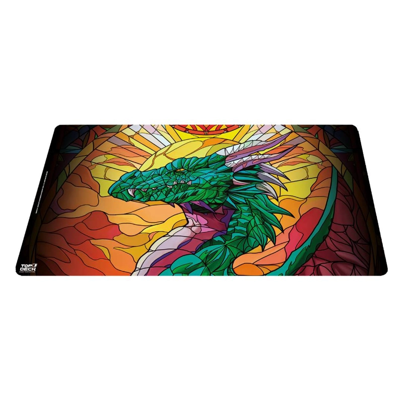 PLAYMAT TOPDECK COLECCION VITRALES - DRAGON VERDE - 2