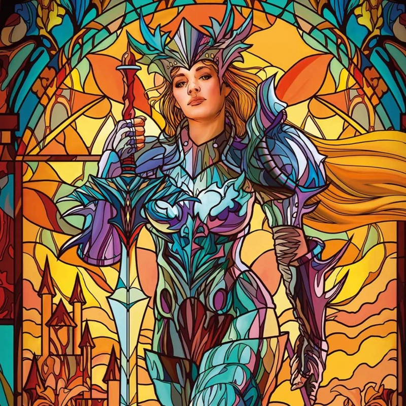 PLAYMAT TOPDECK COLECCION VITRALES - PALADIN - 3