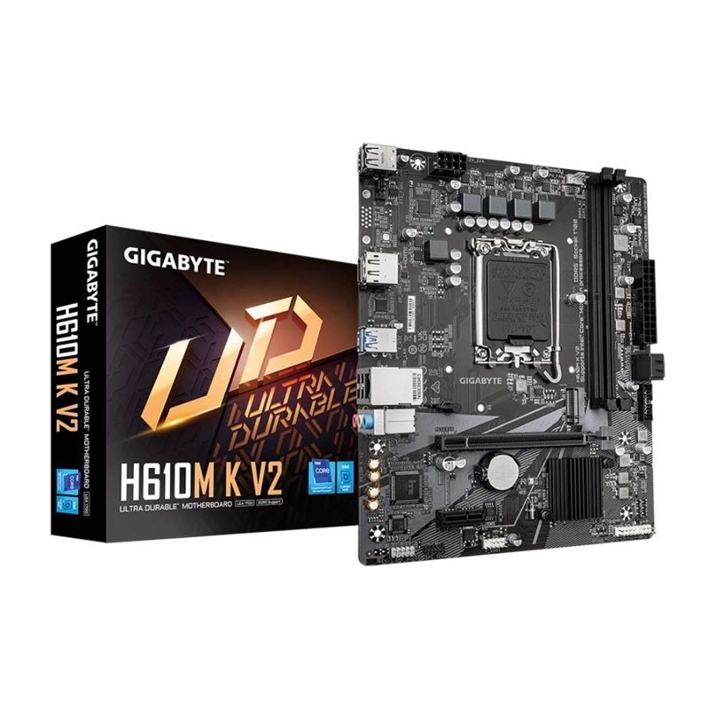PLACA MADRE GIGABYTE H610M K V2, LGA1700, DDR5, MATX - 1