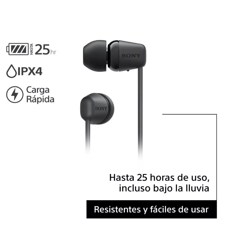 AUDIFONOS INALAMBRICOS SONY WI-C100 - NEGRO - 2