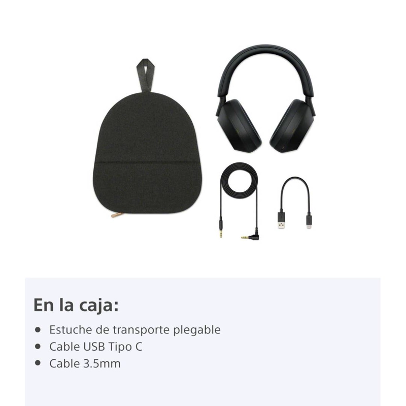 AUDIFONOS INALAMBRICOS SONY WH-1000XM5 NOISE-CANCELING NEGRO - 4