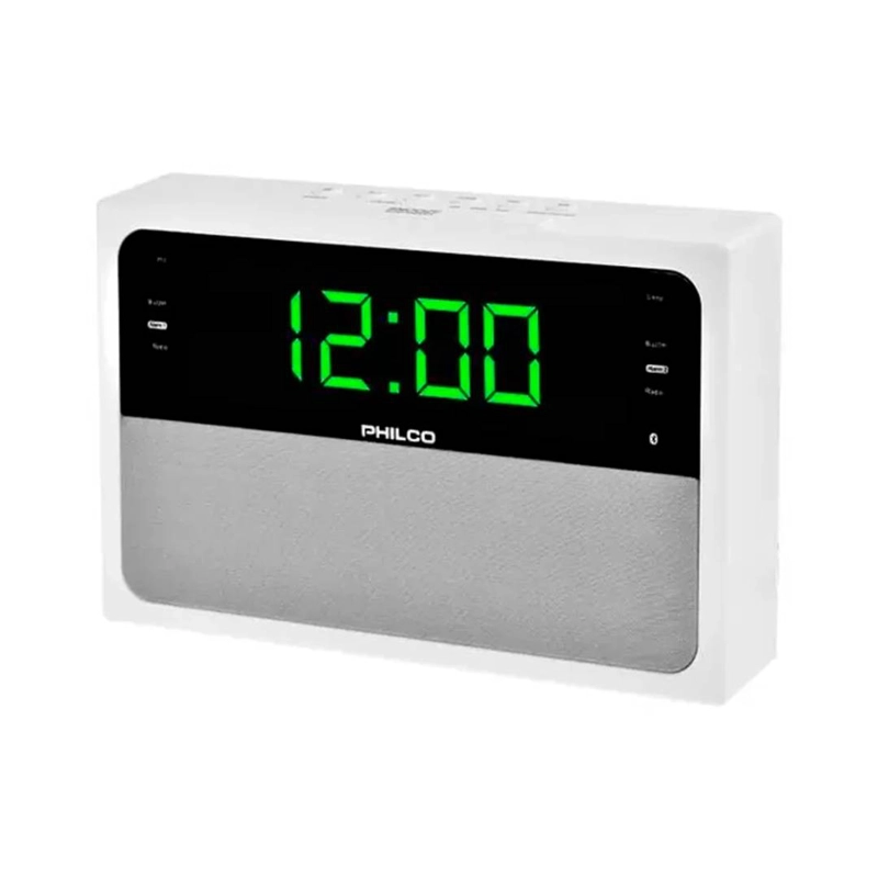 RADIO RELOJ DUAL PHILCO PAR1018BT-GR PANTALLA LED 1.8 - 3