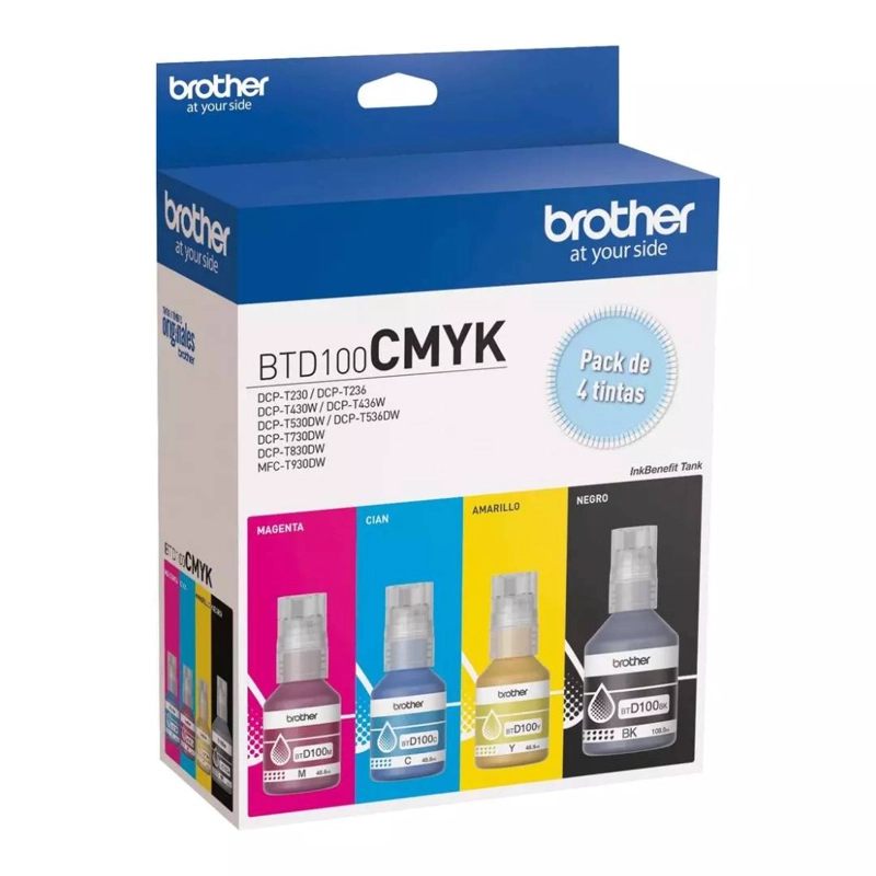PACK 4 TINTAS BROTHER BTD100 (CIAN,MAGENTA,AMARILLO,NEGRO) - 3