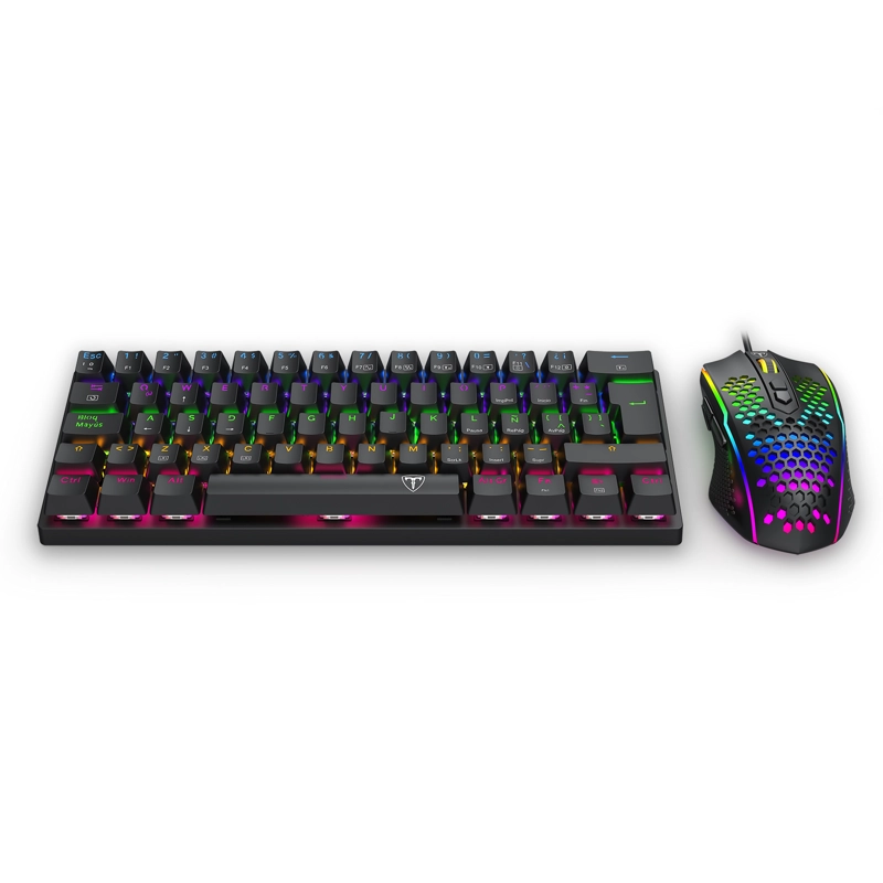 KIT TECLADO Y MOUSE T-DAGGER MAIN FORCE LITE T-TGS008 NEGRO