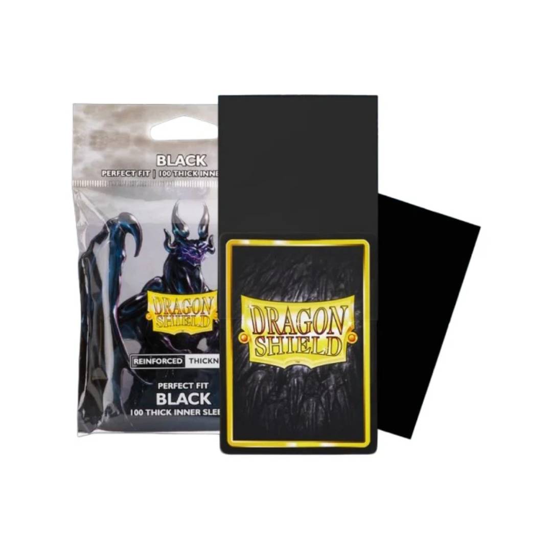 DRAGON SHIELD PERFECT FIT STANDARD THICK INNER SLEEVES,BLACK - 1