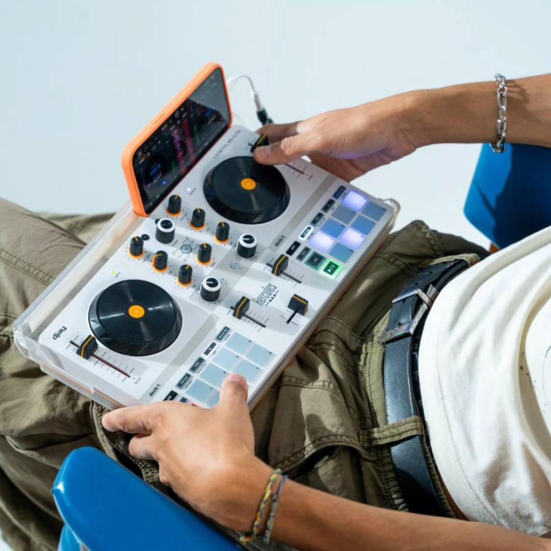 CONTROLADOR DJ HERCULES - DJCONTROL MIX ULTRA BLANCO - 5