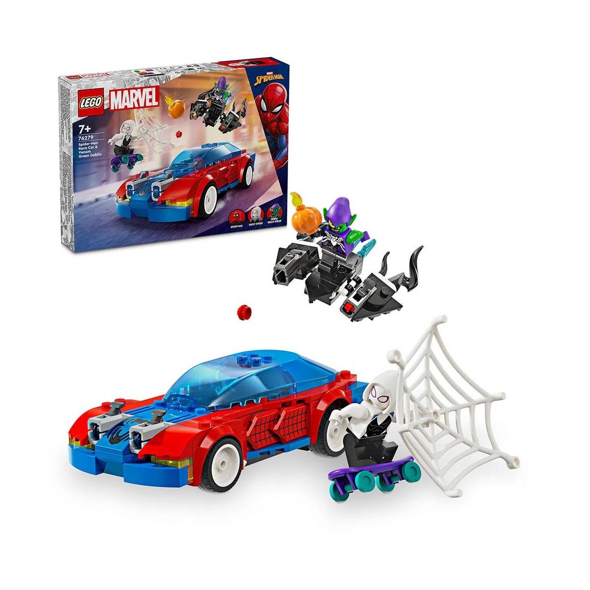 LEGO MARVEL: AUTO DE SPIDER-MAN Y DUENDE VERDE VENOMIZADO - 1